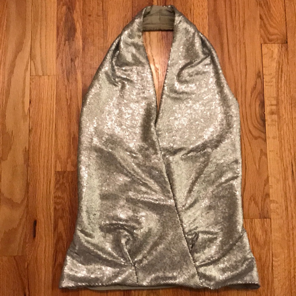 Donna Karan Black Label Sequin Halter